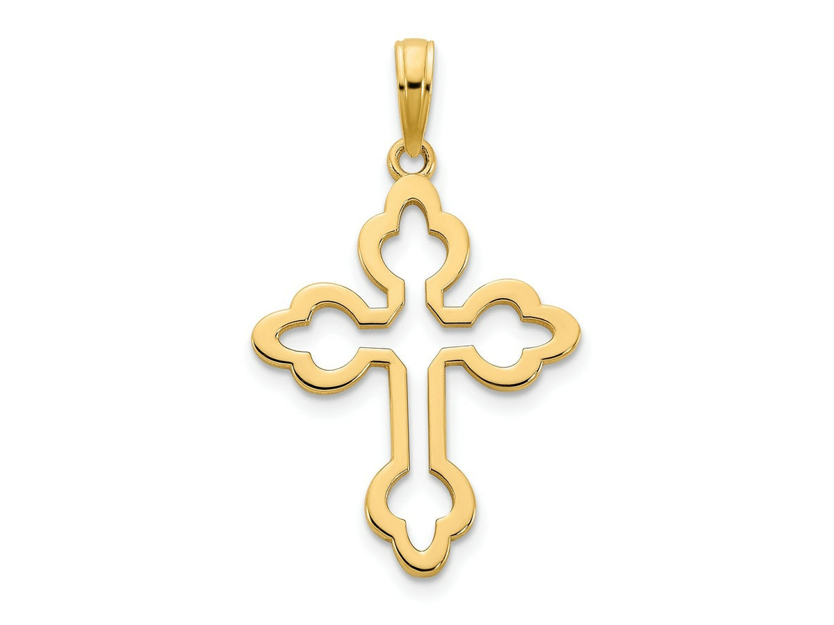 FJC Finejewelers 14 kt Yellow Gold Cross Charm 30 x 17 mm
