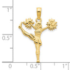 FJC Finejewelers 14 kt Yellow Gold Cheerleader Charm 21 x 17 mm