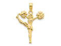 FJC Finejewelers 14 kt Yellow Gold Cheerleader Charm 21 x 17 mm