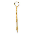 FJC Finejewelers 14 kt Yellow Gold Cross Charm 28 x 17 mm