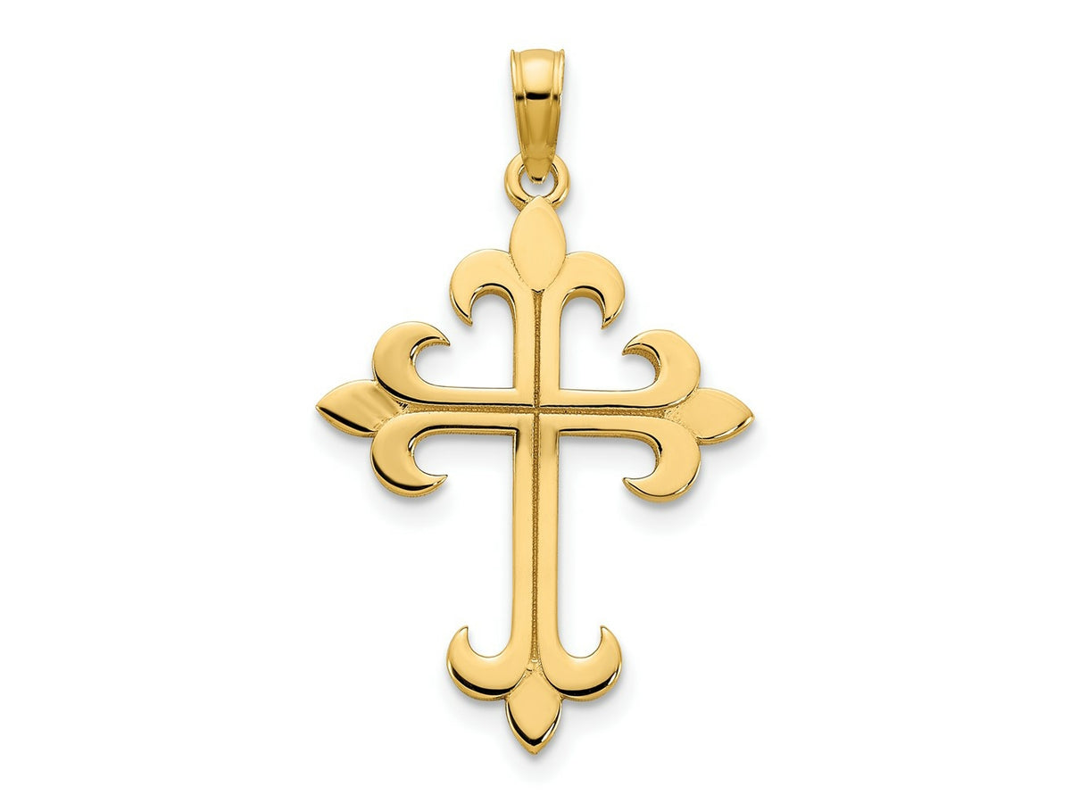 FJC Finejewelers 14 kt Yellow Gold Cross Charm 28 x 17 mm