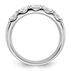 FJC Finejewelers 14 kt White Gold 1ct. 5 Stone G H I True Light Moissanite Band 4 mm
