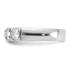 FJC Finejewelers 14 kt White Gold 1ct. 5 Stone G H I True Light Moissanite Band 4 mm