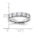 FJC Finejewelers 14 kt White Gold 1ct. 5 Stone G H I True Light Moissanite Band 4 mm