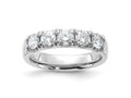 FJC Finejewelers 14 kt White Gold 1ct. 5 Stone G H I True Light Moissanite Band 4 mm