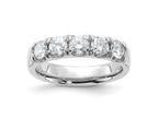 FJC Finejewelers 14 kt White Gold 1ct. 5 Stone G H I True Light Moissanite Band 4 mm