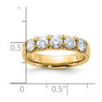 FJC Finejewelers 14 kt Yellow Gold 1ct. 5 Stone D E F Pure Light Moissanite Band 4 mm