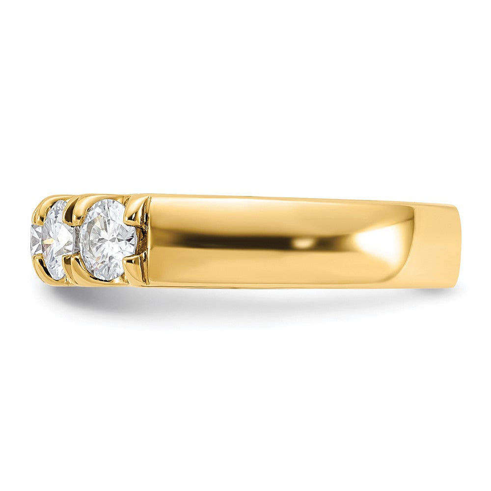 FJC Finejewelers 14 kt Yellow Gold 1ct. 5 Stone G H I True Light Moissanite Band 4 mm