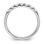 FJC Finejewelers 14 kt White Gold  7 Stone G H I True Light Moissanite Band 2 mm