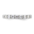 FJC Finejewelers 14 kt White Gold  7 Stone G H I True Light Moissanite Band 2 mm