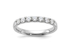 FJC Finejewelers 14 kt White Gold  7 Stone G H I True Light Moissanite Band 2 mm