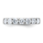 FJC Finejewelers 14 kt White Gold 1ct. 7 Stone D E F Pure Light Moissanite Band 3 mm