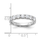FJC Finejewelers 14 kt White Gold 1 ct 7 Stone G H I True Light Moissanite Band 3 mm