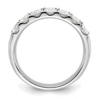 FJC Finejewelers 14 kt White Gold 1 ct 7 Stone G H I True Light Moissanite Band 3 mm