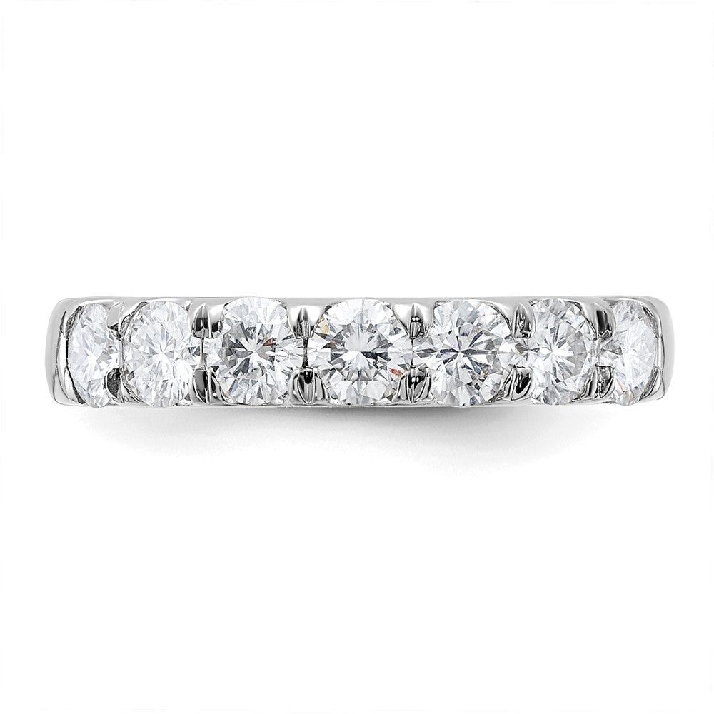 FJC Finejewelers 14 kt White Gold 1 ct 7 Stone G H I True Light Moissanite Band 3 mm