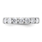 FJC Finejewelers 14 kt White Gold 1 ct 7 Stone G H I True Light Moissanite Band 3 mm