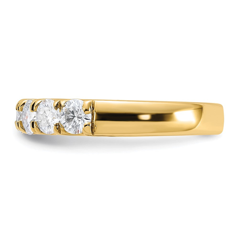 FJC Finejewelers 14 kt Yellow Gold 1ct. 7 Stone G H I True Light Moissanite Band 3 mm