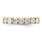 FJC Finejewelers 14 kt Yellow Gold 1ct. 7 Stone G H I True Light Moissanite Band 3 mm