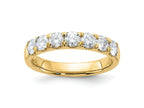 FJC Finejewelers 14 kt Yellow Gold 1ct. 7 Stone G H I True Light Moissanite Band 3 mm