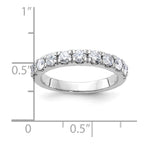 FJC Finejewelers 14 kt White Gold 1/2 ct 9 Stone G H I True Light Moissanite Band 2 mm