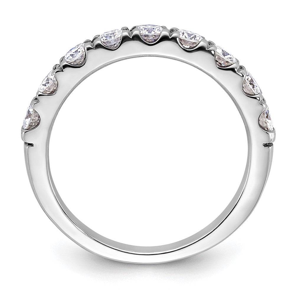 FJC Finejewelers 14 kt White Gold 1/2 ct 9 Stone G H I True Light Moissanite Band 2 mm