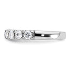 FJC Finejewelers 14 kt White Gold 1/2 ct 9 Stone G H I True Light Moissanite Band 2 mm