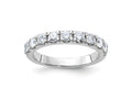 FJC Finejewelers 14 kt White Gold 1/2 ct 9 Stone G H I True Light Moissanite Band 2 mm