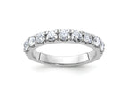 FJC Finejewelers 14 kt White Gold 1/2 ct 9 Stone G H I True Light Moissanite Band 2 mm