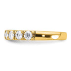 FJC Finejewelers 14 kt Yellow Gold 1/2 ct 9 Stone G H I True Light Moissanite Band 2 mm