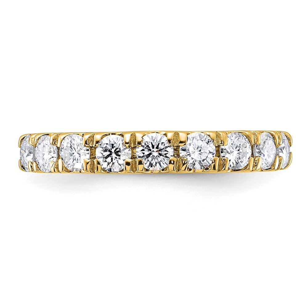 FJC Finejewelers 14 kt Yellow Gold 1/2 ct 9 Stone G H I True Light Moissanite Band 2 mm