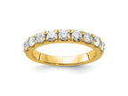 FJC Finejewelers 14 kt Yellow Gold 1/2 ct 9 Stone G H I True Light Moissanite Band 2 mm