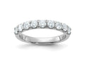 FJC Finejewelers 14 kt White Gold  9 Stone D E F Pure Light Moissanite Band 3 mm