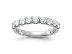 FJC Finejewelers 14 kt White Gold  9 Stone D E F Pure Light Moissanite Band 3 mm