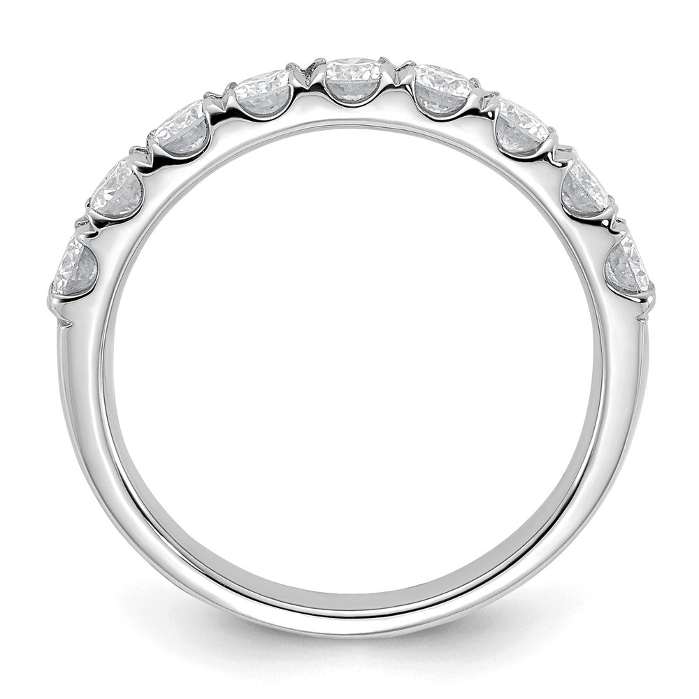 FJC Finejewelers 14 kt White Gold 1ct. 9 Stone G H I True Light Moissanite Band 3 mm