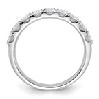 FJC Finejewelers 14 kt White Gold 1ct. 9 Stone G H I True Light Moissanite Band 3 mm