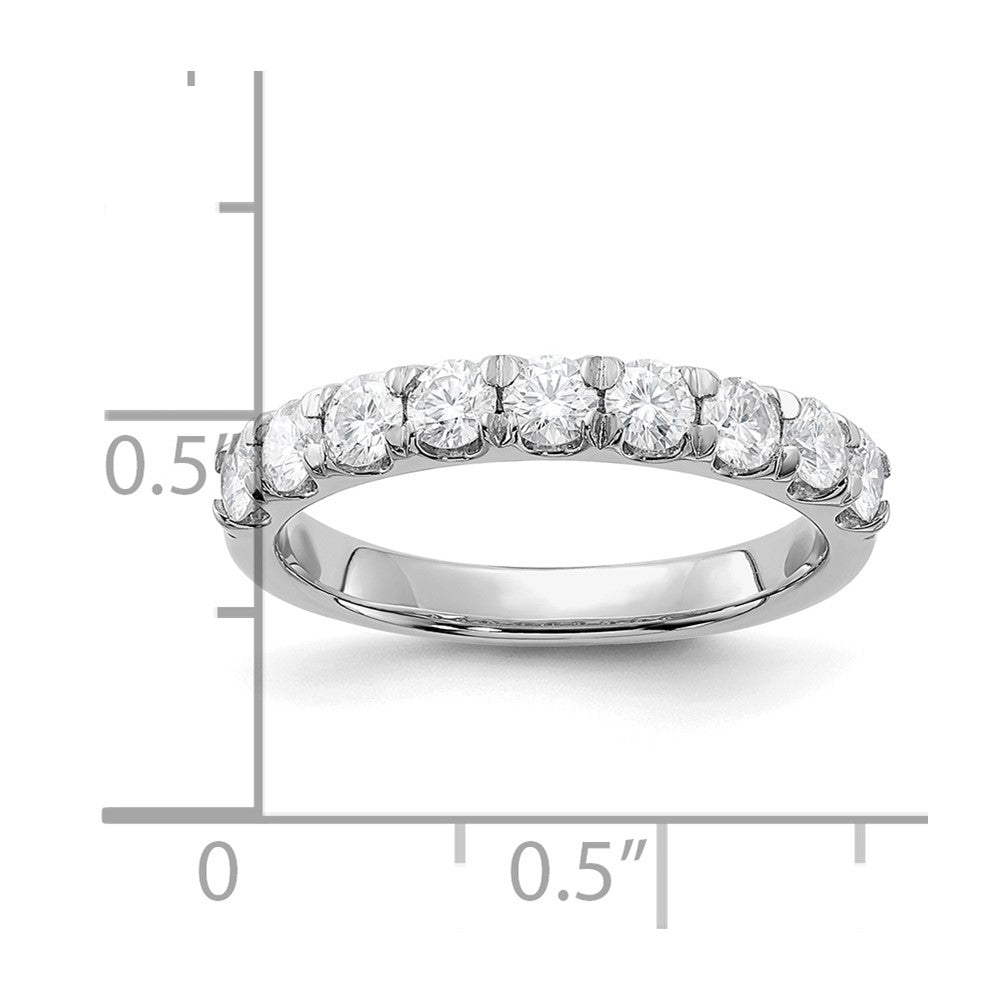 FJC Finejewelers 14 kt White Gold 1ct. 9 Stone G H I True Light Moissanite Band 3 mm