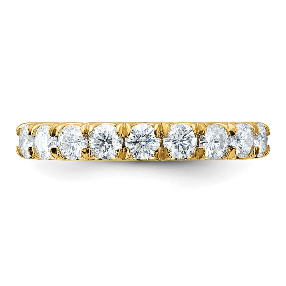 FJC Finejewelers 14 kt Yellow Gold 9 Stone D E F Pure Light Moissanite Band 3 mm