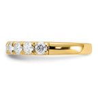 FJC Finejewelers 14 kt Yellow Gold  9 Stone G H I True Light Moissanite Band 3 mm