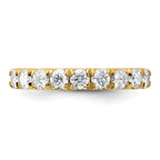 FJC Finejewelers 14 kt Yellow Gold  9 Stone G H I True Light Moissanite Band 3 mm