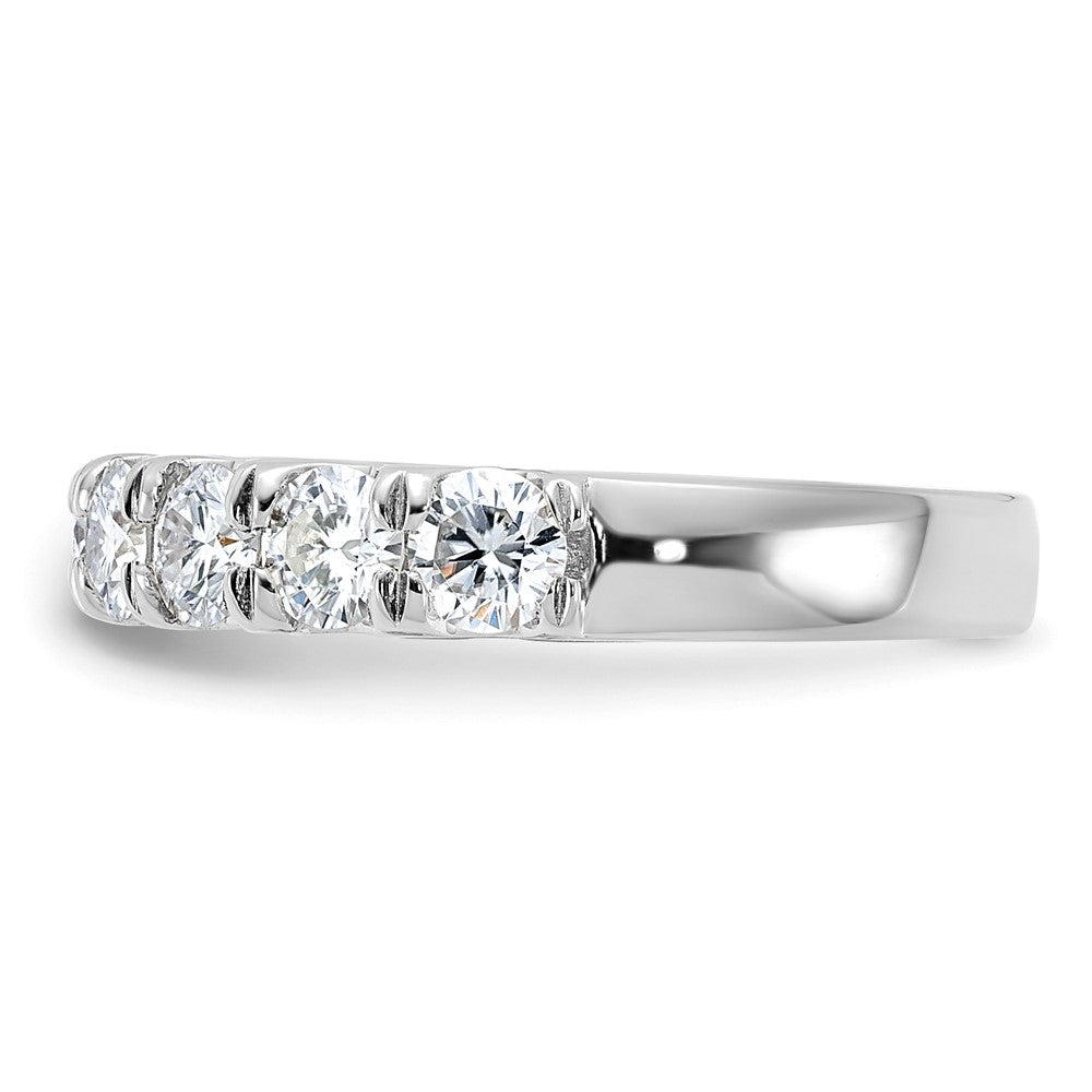 FJC Finejewelers 14 kt White Gold 1.25 ct 9 Stone D E F Pure Light Moissanite Band 3 mm