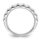 FJC Finejewelers 14 kt White Gold 1.25 ct. 9 Stone G H I True Light Moissanite Band 3 mm