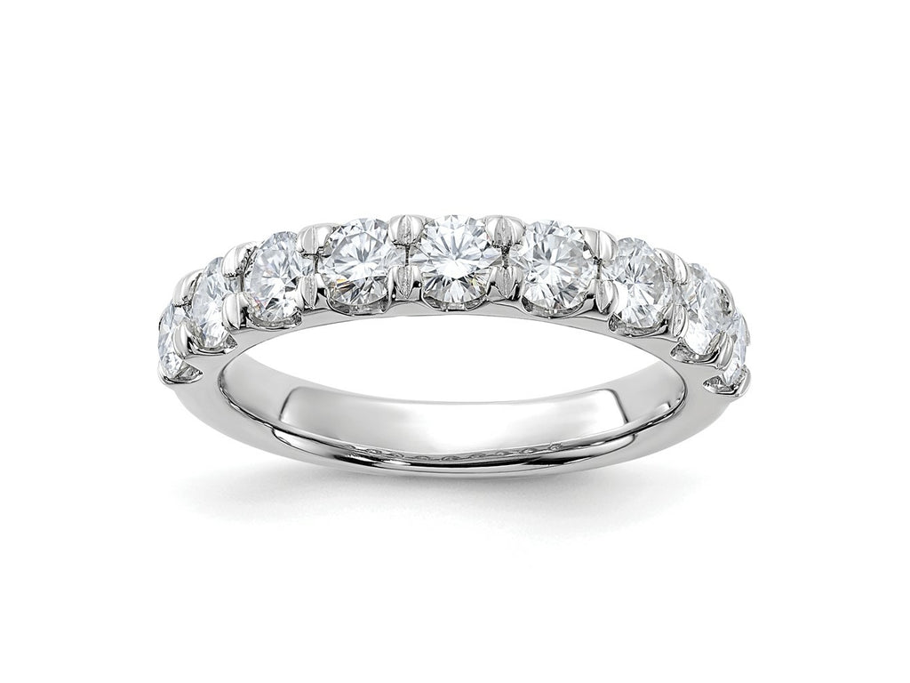 FJC Finejewelers 14 kt White Gold 1.25 ct. 9 Stone G H I True Light Moissanite Band 3 mm