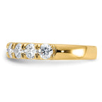 FJC Finejewelers 14 kt Yellow Gold 1.25 ct. 9 Stone D E F Pure Light Moissanite Band 3 mm