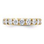 FJC Finejewelers 14 kt Yellow Gold 1.25 ct. 9 Stone D E F Pure Light Moissanite Band 3 mm