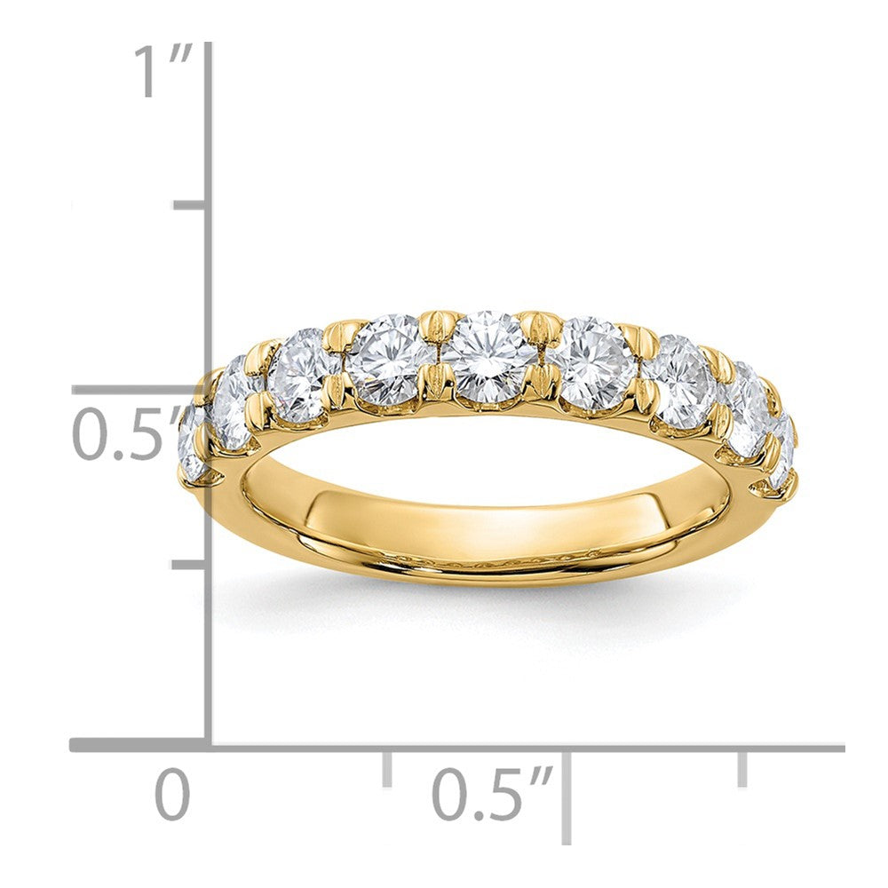 FJC Finejewelers 14 kt Yellow Gold 1.50ct. 9 Stone G H I True Light Moissanite Band 3 mm