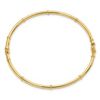 FJC Finejewelers 14 kt Yellow Gold Polished Fancy Hinged Bangle 7.5 Inches x 3.5 mm