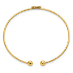 FJC Finejewelers 14 kt Yellow Gold Polished Heart Flexible Bangle 7 Inches x 8.05 mm