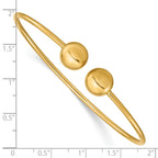 FJC Finejewelers 14 kt Yellow Gold Polished Flexible Bangle 6.5 Inches x 9.4 mm