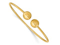 FJC Finejewelers 14 kt Yellow Gold Polished Flexible Bangle 6.5 Inches x 9.4 mm
