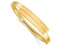 FJC Finejewelers 14 kt Yellow Gold 3/16 Polished Overlap Hinged Bangle 7 Inches x 10 mm Bracelet